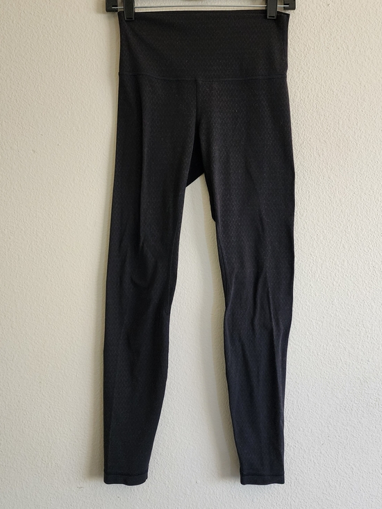 lululemon athletica Pants - LULULEMON Black Embossed Textured High Rise Align Leggings Size 6